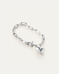 Jenny Bird Puffy Heart Bracelet Gold or Silver