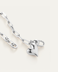 Jenny Bird Puffy Heart Bracelet Gold or Silver