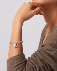 Jenny Bird Puffy Heart Bracelet Gold or Silver