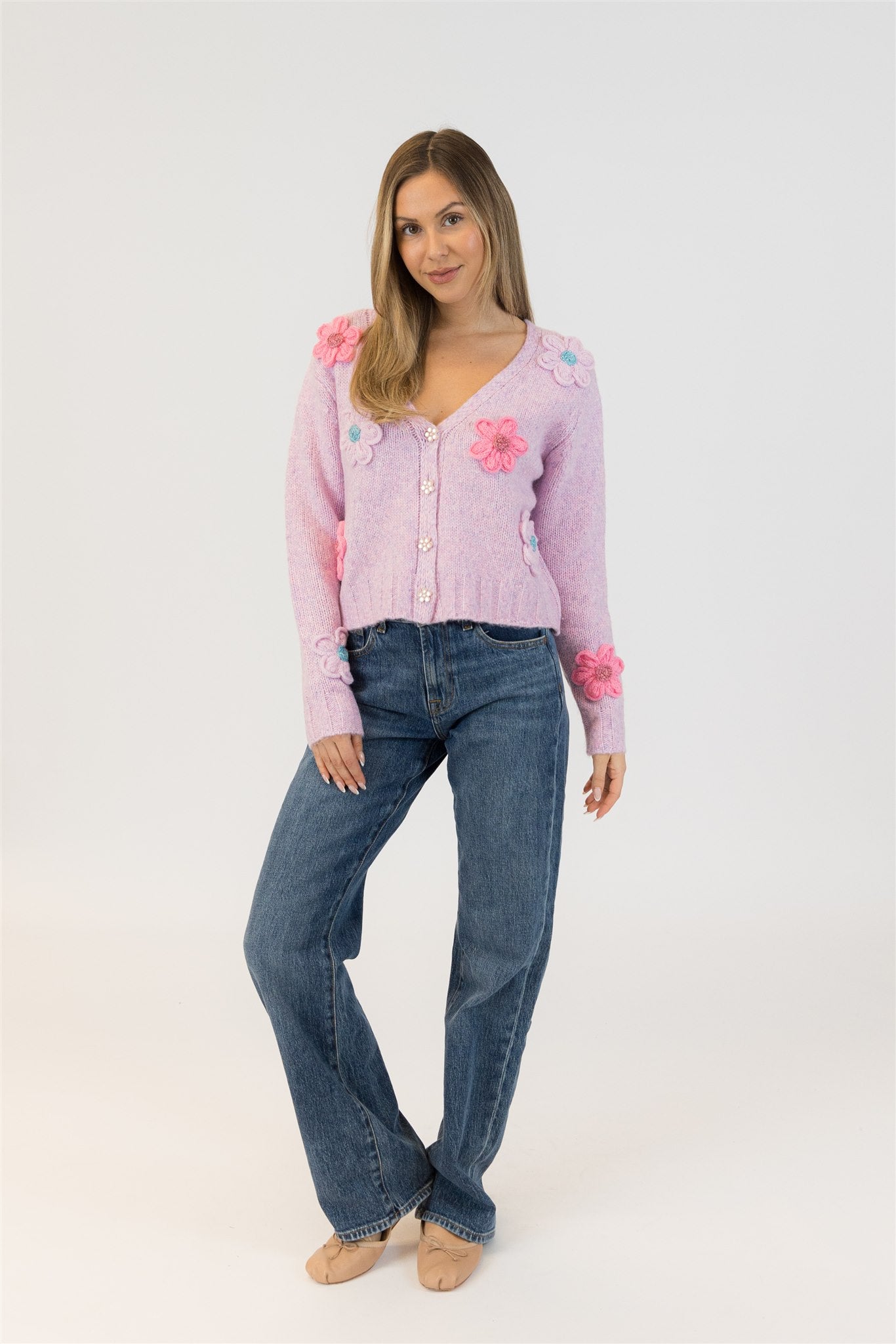 Kailie Flower Cardigan by Lyla & Luxe