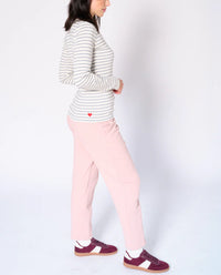 Preloved Nathalie Stripe Henley Top – Fitted Cotton