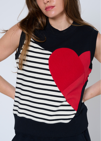 Preloved Jadelyn Vest with Red Heart Appliqué