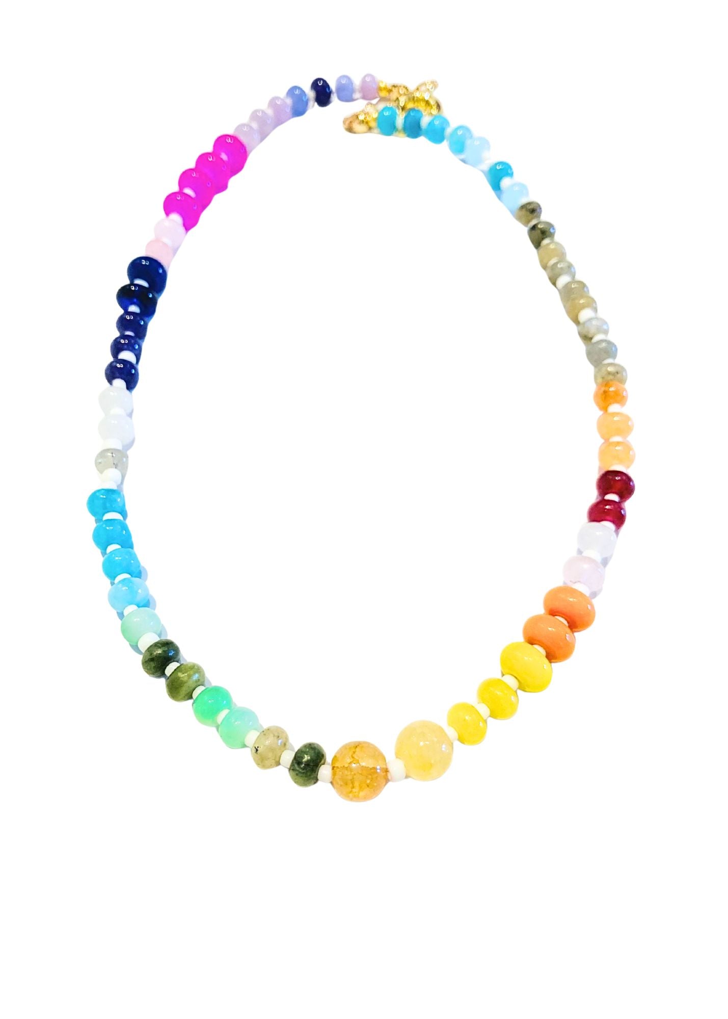HoopLa Gemstone Bead Necklace