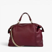 LONDON Top-Handle Satchel Bag With Removable Crossbody Strap - Black