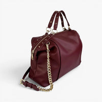 LONDON Top-Handle Satchel Bag With Removable Crossbody Strap - Black