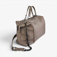 LONDON Top-Handle Satchel Bag With Removable Crossbody Strap - Black