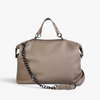 LONDON Top-Handle Satchel Bag With Removable Crossbody Strap - Black
