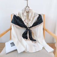 Floral Print Square Lightweight 90x90 Hair & Neck Scarf