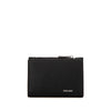Aiko Wallet in black vegan leather, showing front view with a minimalist and elegant design.