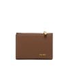 Aiko Wallet in brown vegan leather, showing front view with a sleek and minimalist design.