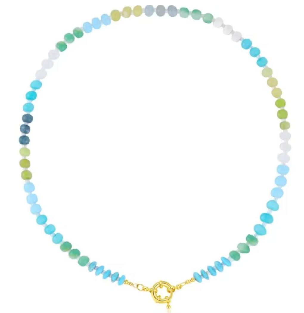 HoopLa Gemstone Bead Necklace