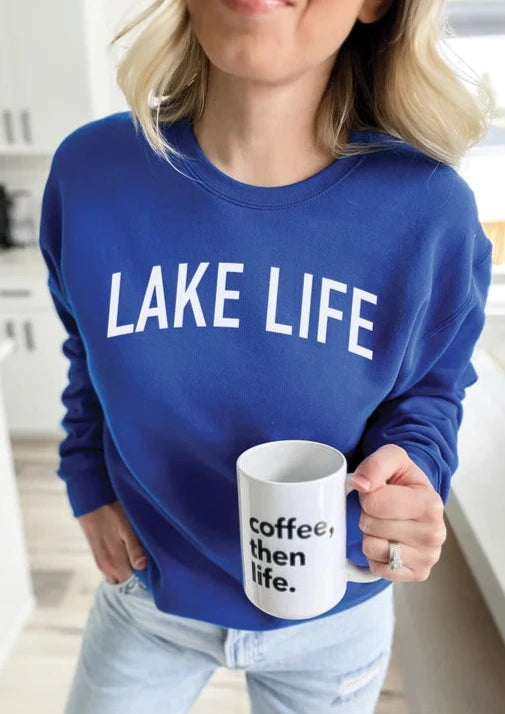 Lake Life Cozy Crew Sweater