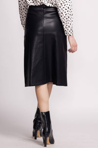 Back view of Model wearing Peyton Skirt by Pink Martini. - Lemonberry.ca