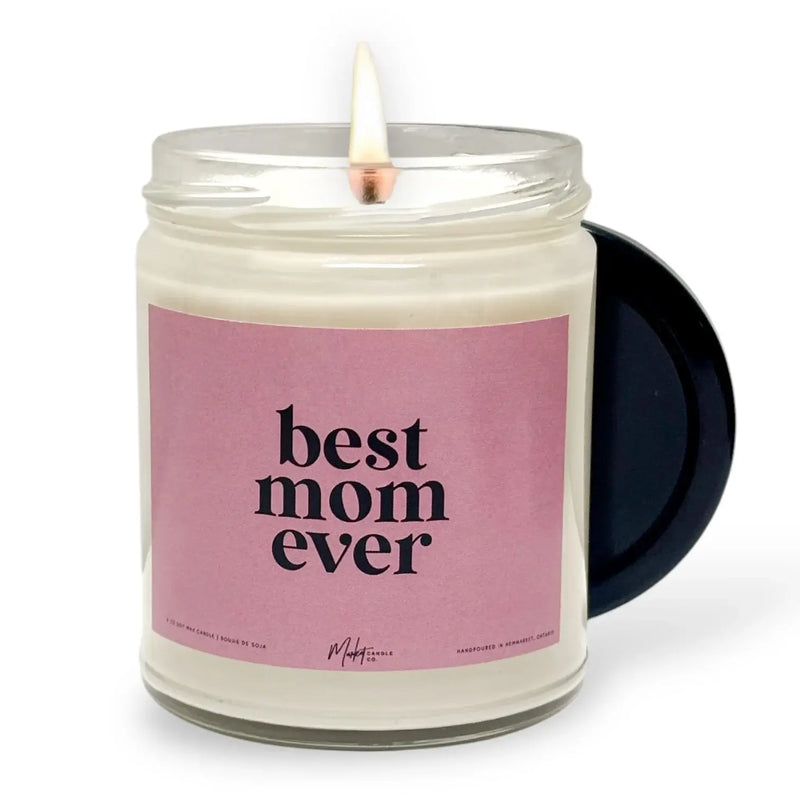 Best Mom Ever Candle Close up at Lemonberry in Aurora