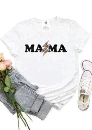 Blonde Ambition Tops Electric⚡️Mama Tee available at Lemonberry Boutique Aurora