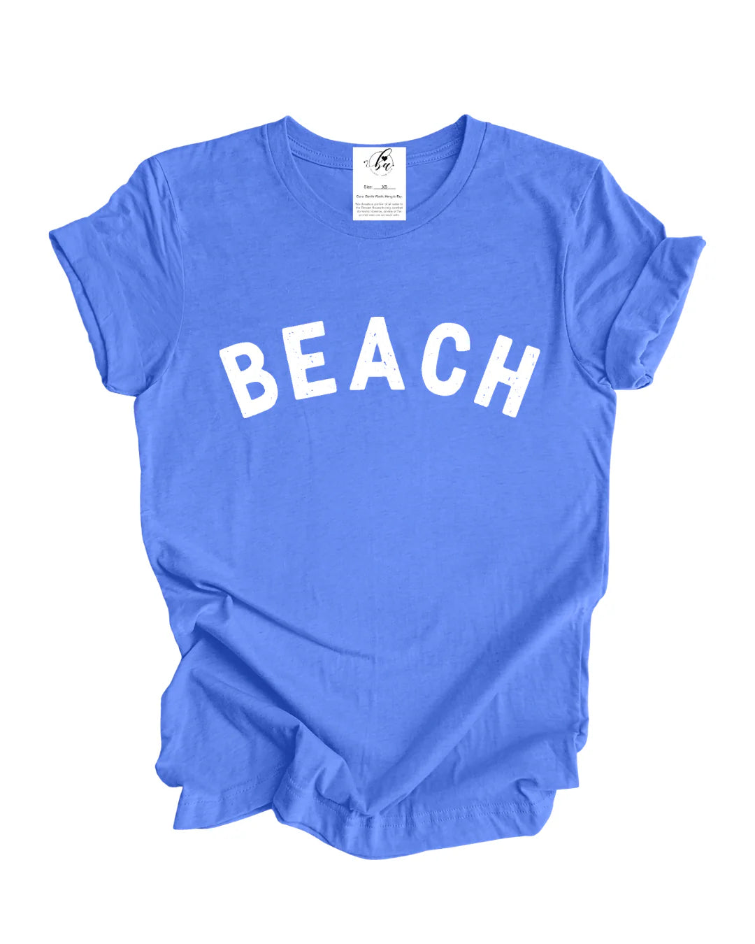Blonde Ambition Beach graphic tee in blue front view Aurora Ontario boutique