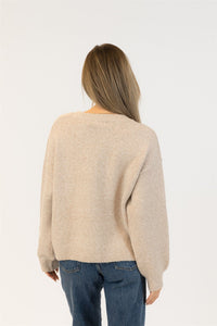 Back view showing full sweater fit