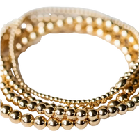 Beads-Stacking Stretch Bracelets PVD  Waterproof