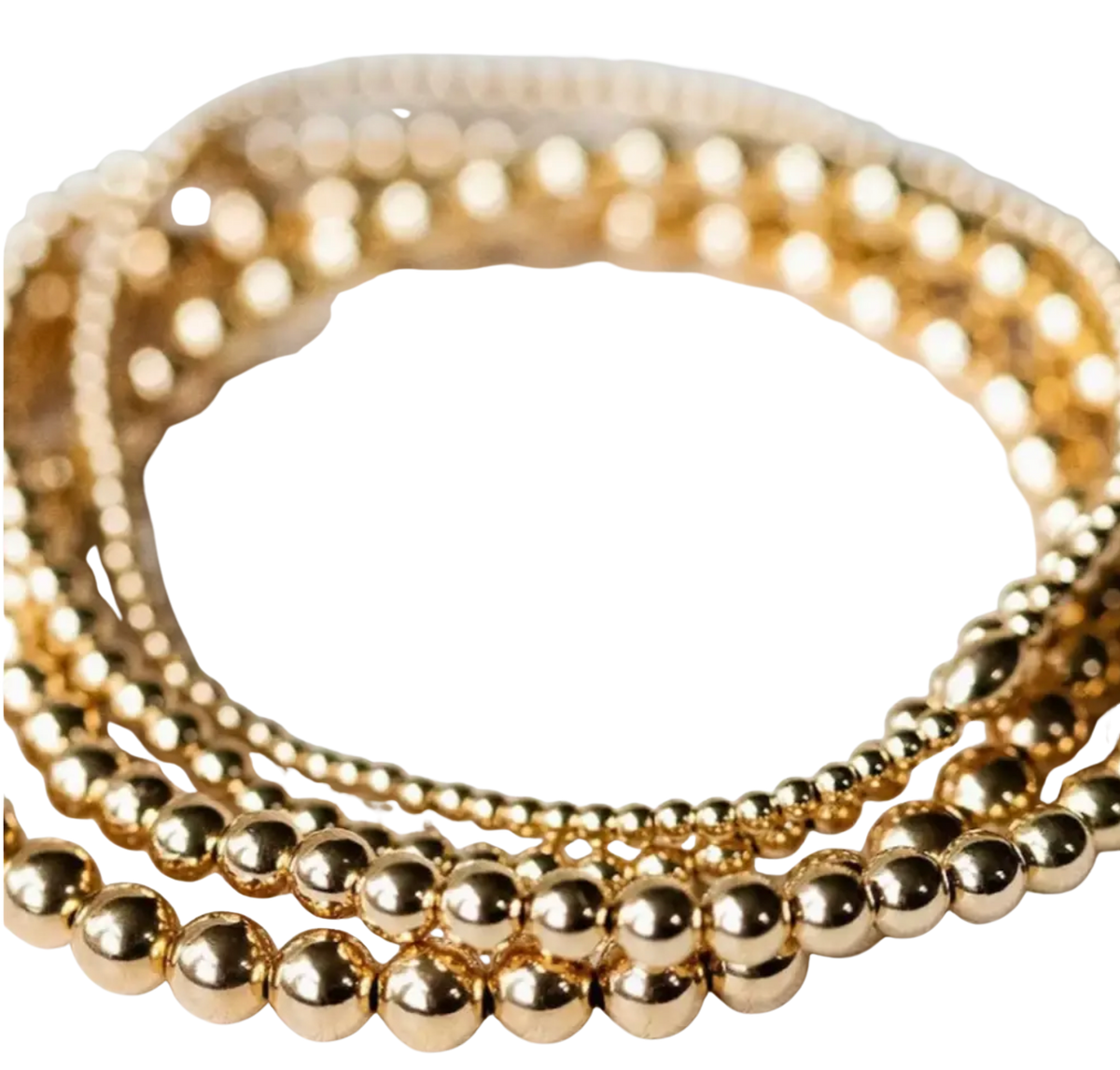 Beads-Stacking Stretch Bracelets PVD  Waterproof