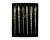 Champagne Glass Icicle Ornaments Set of 6 Lemonberry Aurora gift box