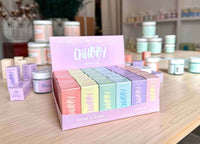 Countertop CHUBBY lip balm display box in boutique setting