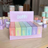 CHUBBY vegan lip balm display inside Lemonberry boutique