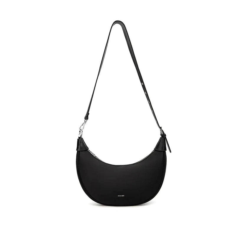 Black Pixie Mood Crescent shoulder bag on a white background