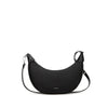 Pixie Mood Crescent Bag in black – minimalist vegan crossbody on white background.