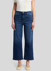 full front view cropped alexa straight leg jeans in high wave — 7 For All Mankind, Lemonberry Aurora