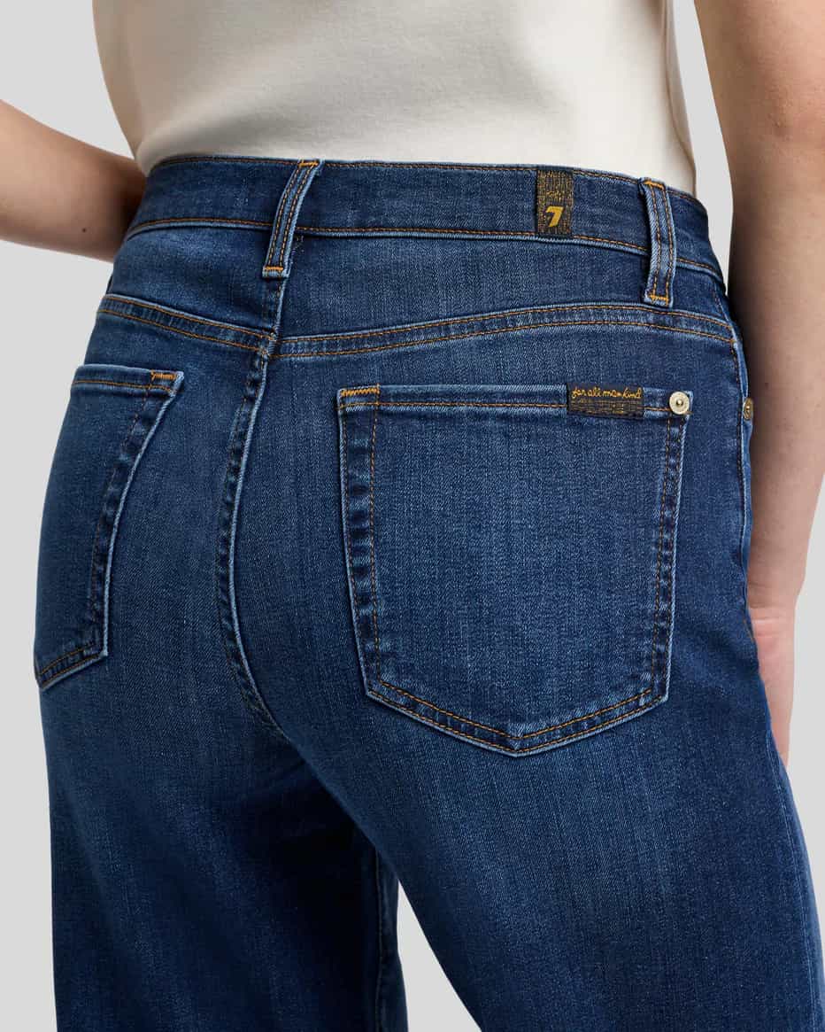 cropped alexa jeans high wave wash back pocket detail — 7 For All Mankind, Lemonberry Aurora