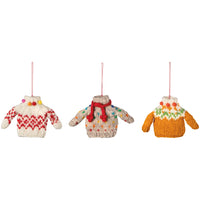 Sweater Party Knit Christmas Tree Ornaments