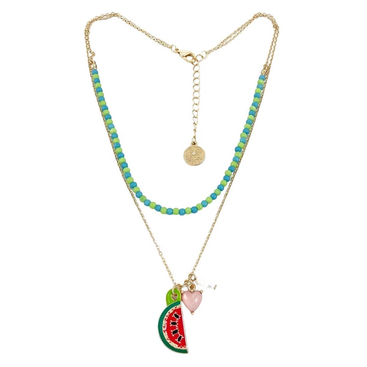 HoopLa Camp Bead Heart Necklace