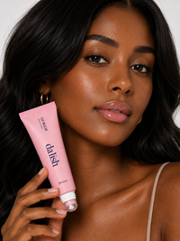 Da Lish Jessica tinted lip balm on model