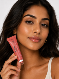 Da Lish Sacha tinted lip balm on model