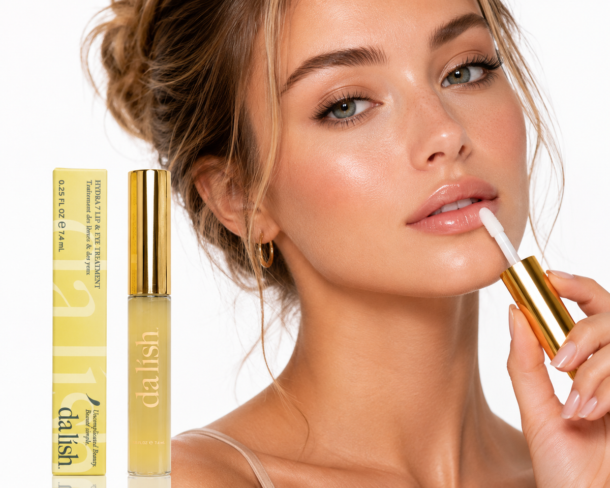Da Lish Hydra 7 balm shown on model