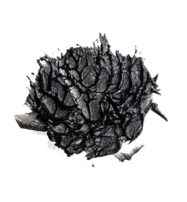 Smudge of mascara on white background, displaying the exture.