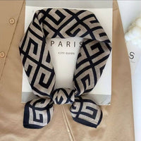 Greek Key Print Square Scarf 70x70