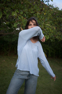 Echo Verde Tops Beachy V Neck available at Lemonberry Boutique Aurora