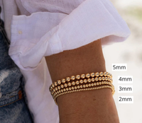 Beads-Stacking Stretch Bracelets PVD  Waterproof