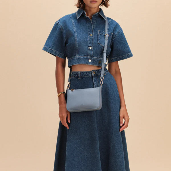 ELA Charlotte Pebble Vegan Leather Crossbody Bag