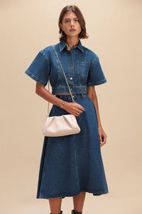 ELA Frame Clutch Crossbody Chain Bag Vegan Leather