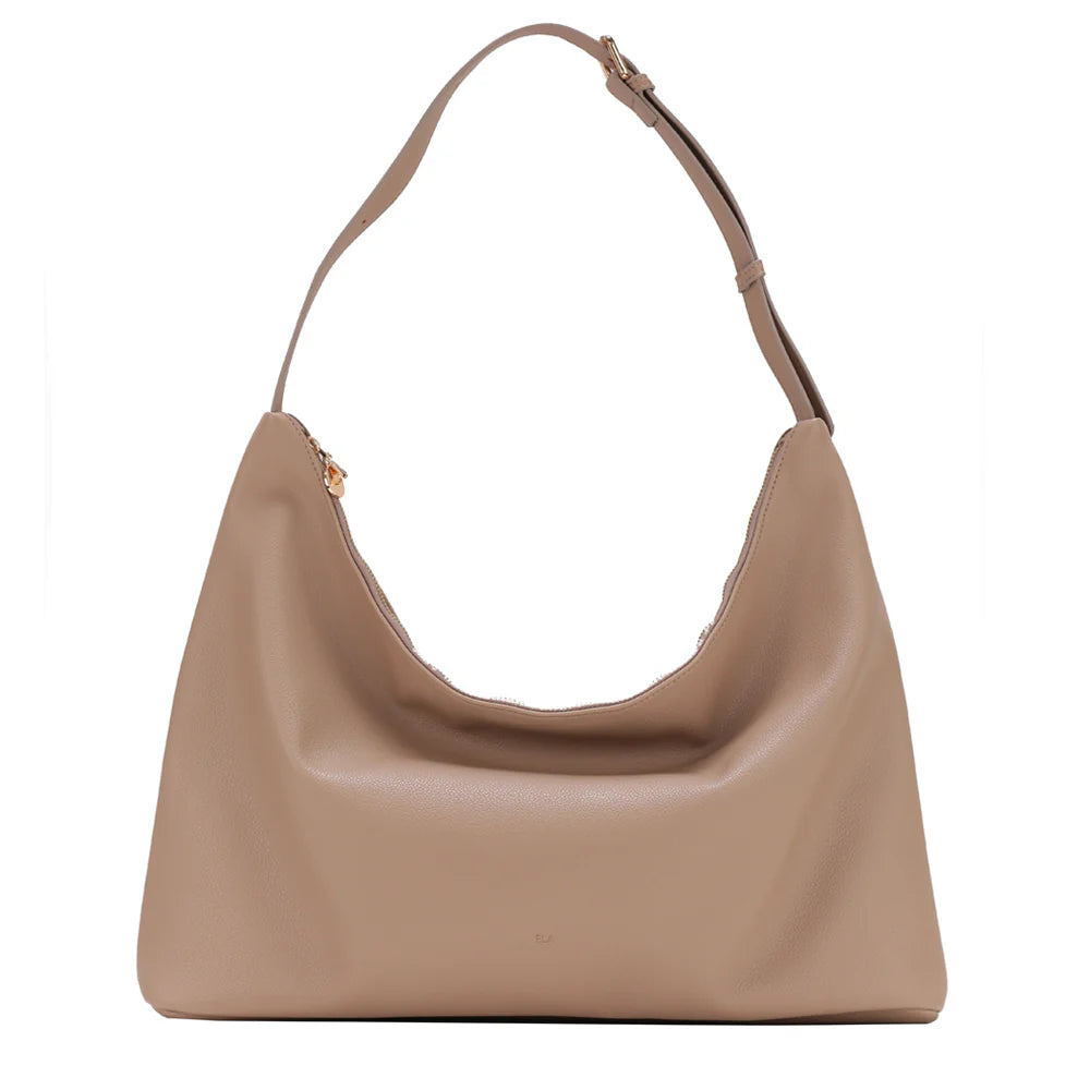 ELA Triangle Bag Slouchy Shoulder Bag Taupe