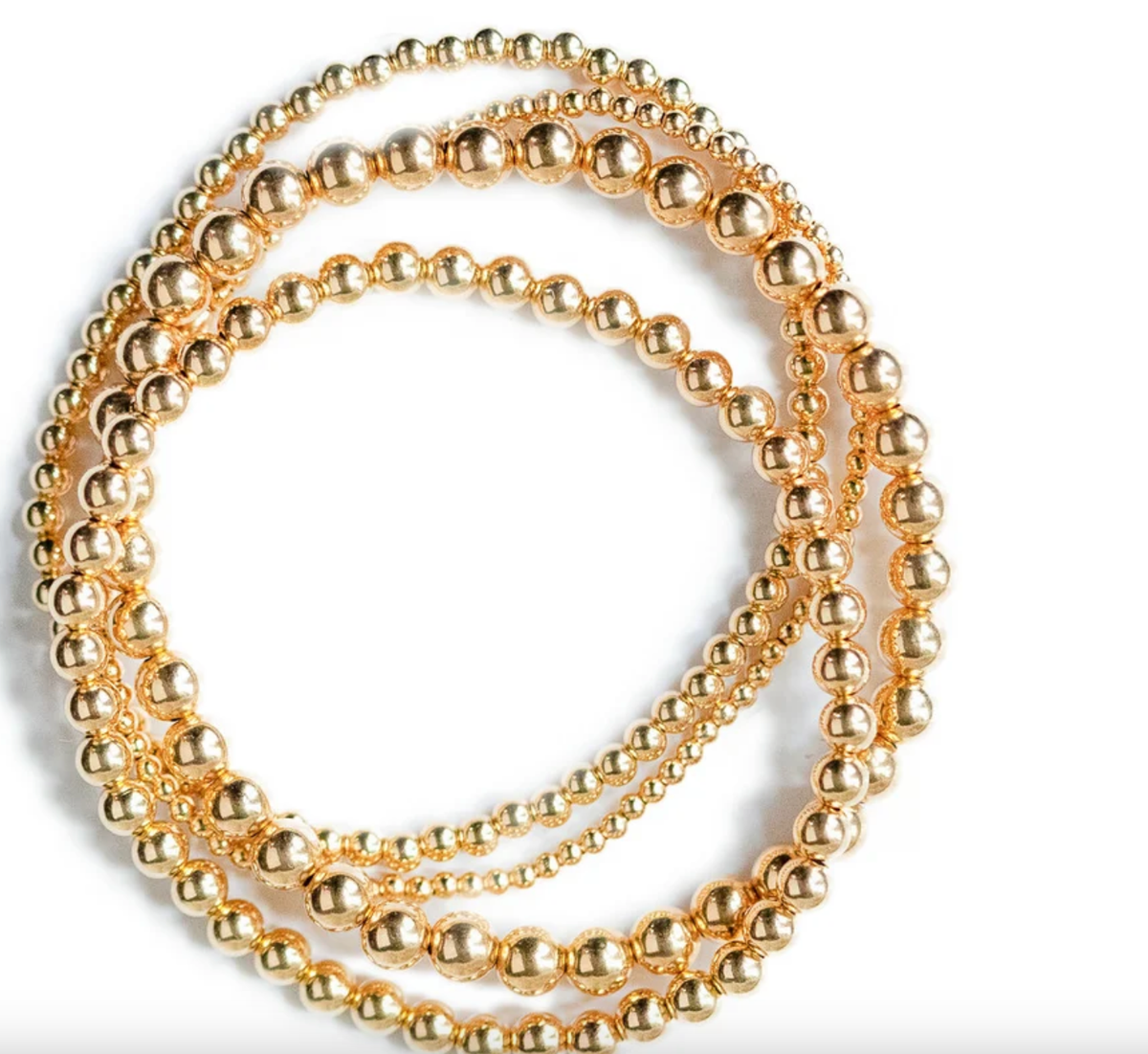 Beads-Stacking Stretch Bracelets PVD  Waterproof
