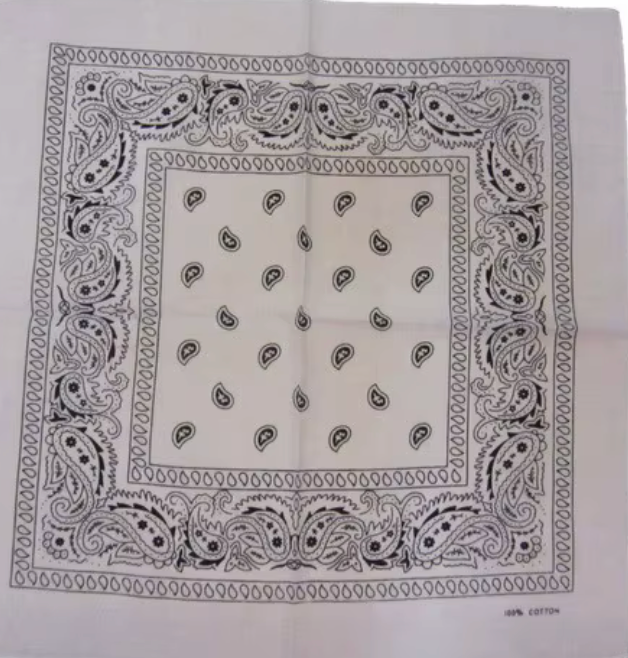Bandana- 22" X 22"  100% Cotton Square Bandana Scarf