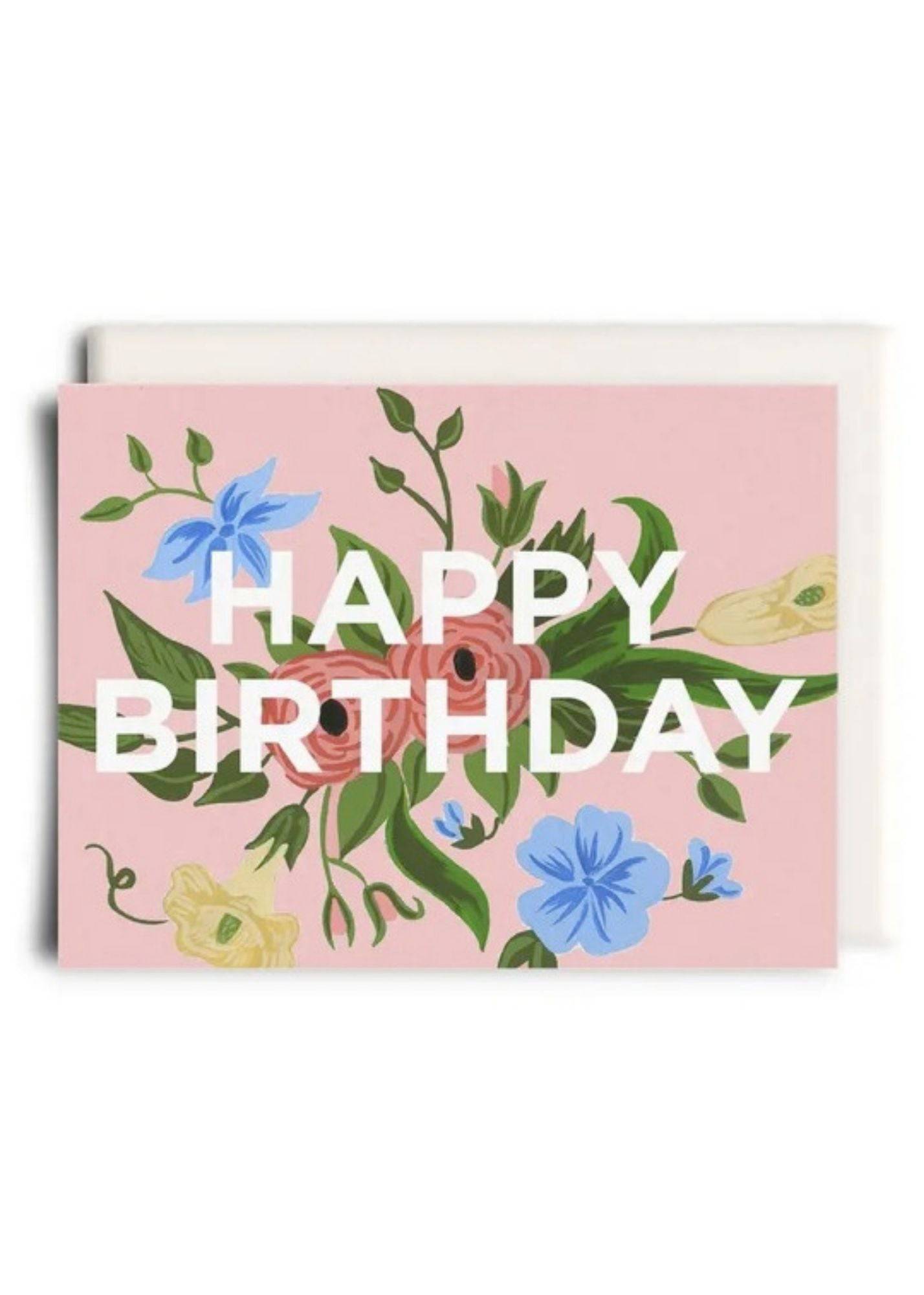 Floral Birthday Card 🍃 - Lemonberry.ca