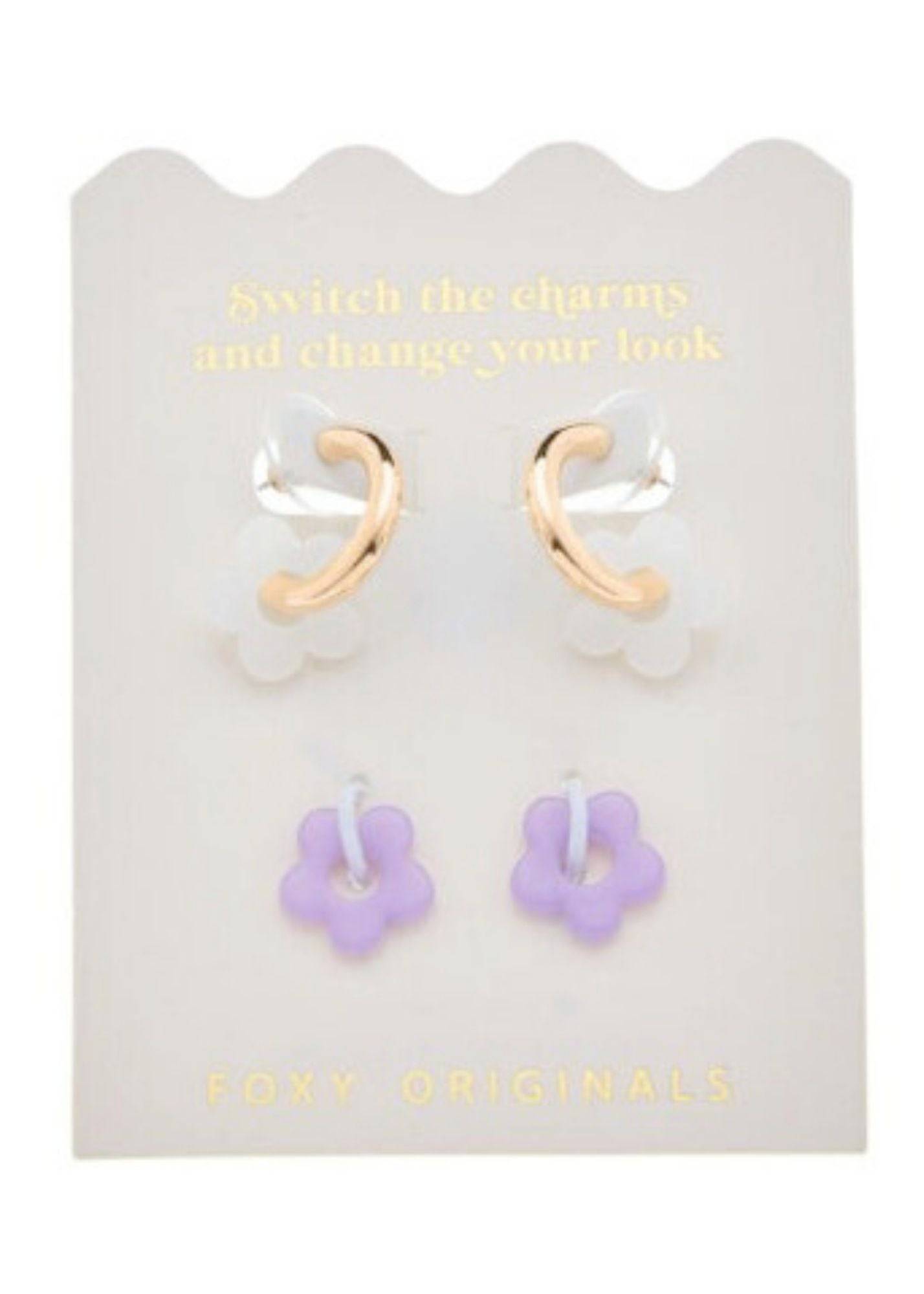 Flower Hoop Earrings - Lemonberry.ca