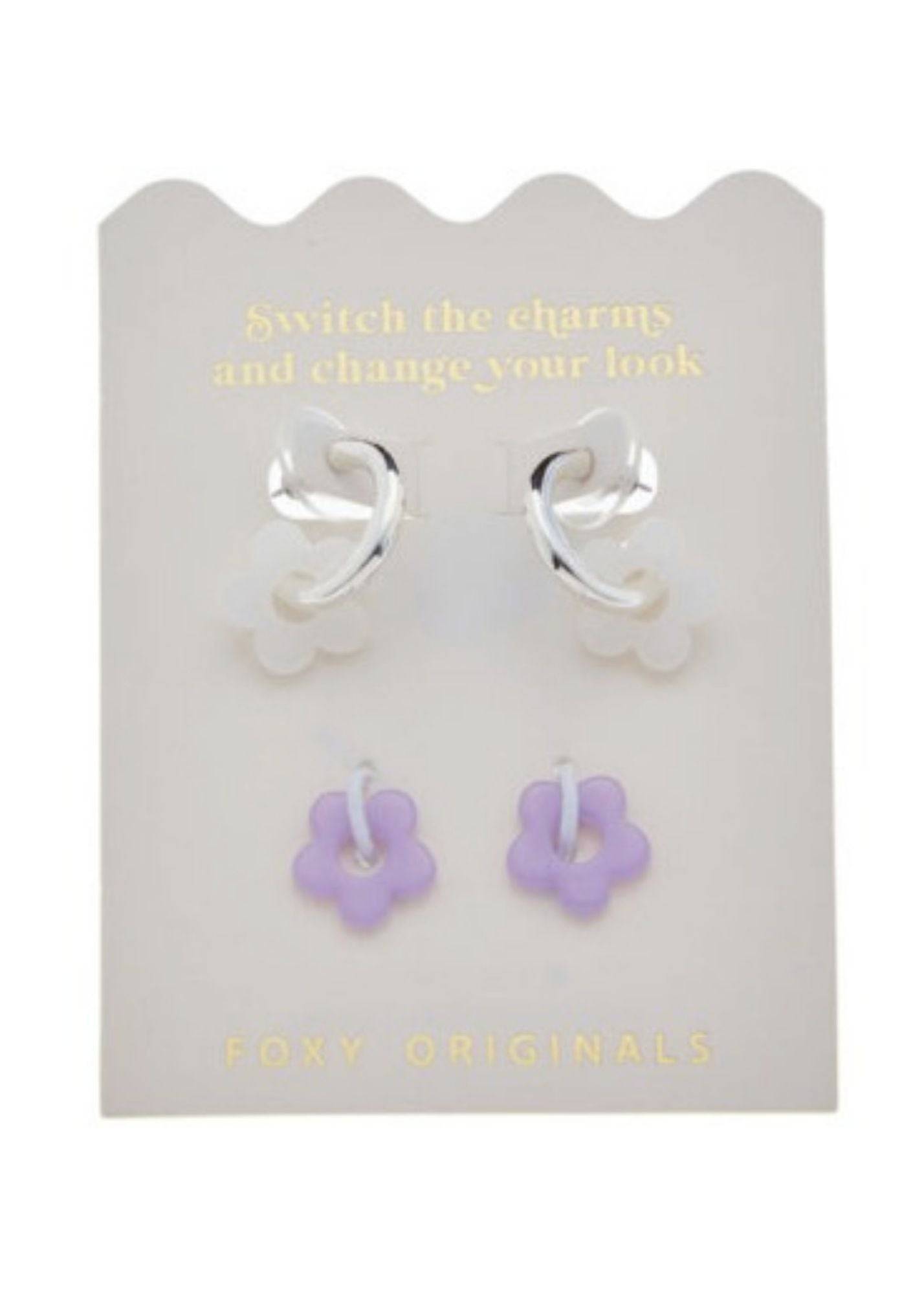 Flower Hoop Earrings - Lemonberry.ca