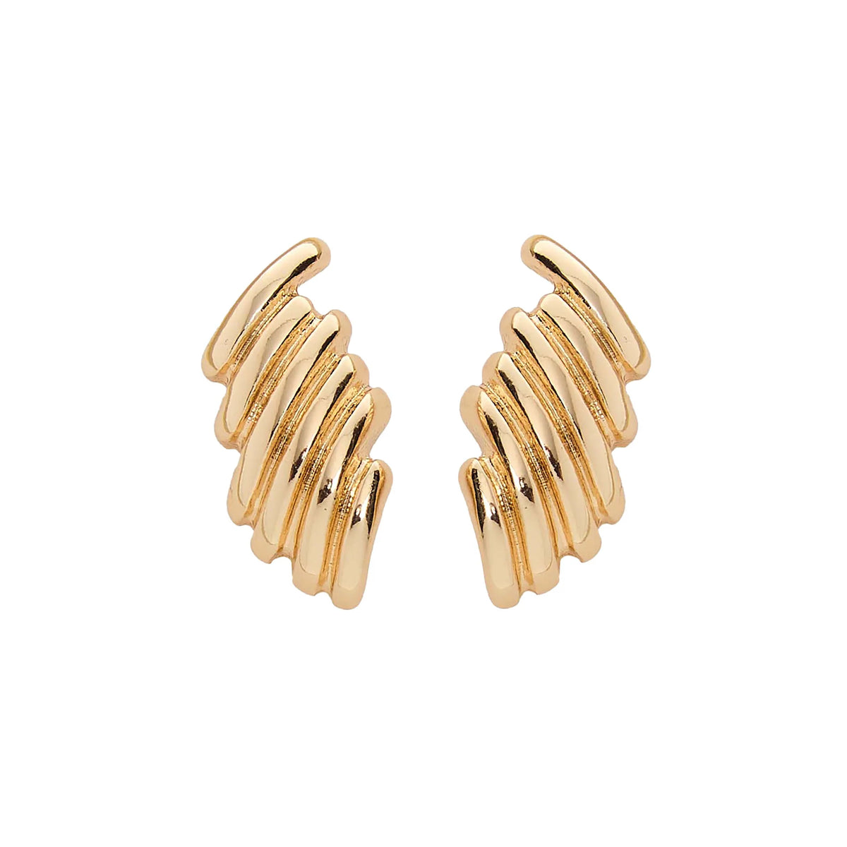 Foxy Originals Astrid Earrings in gold on white