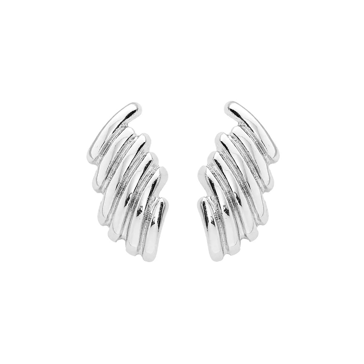 Foxy Originals Astrid Earrings in silver on white