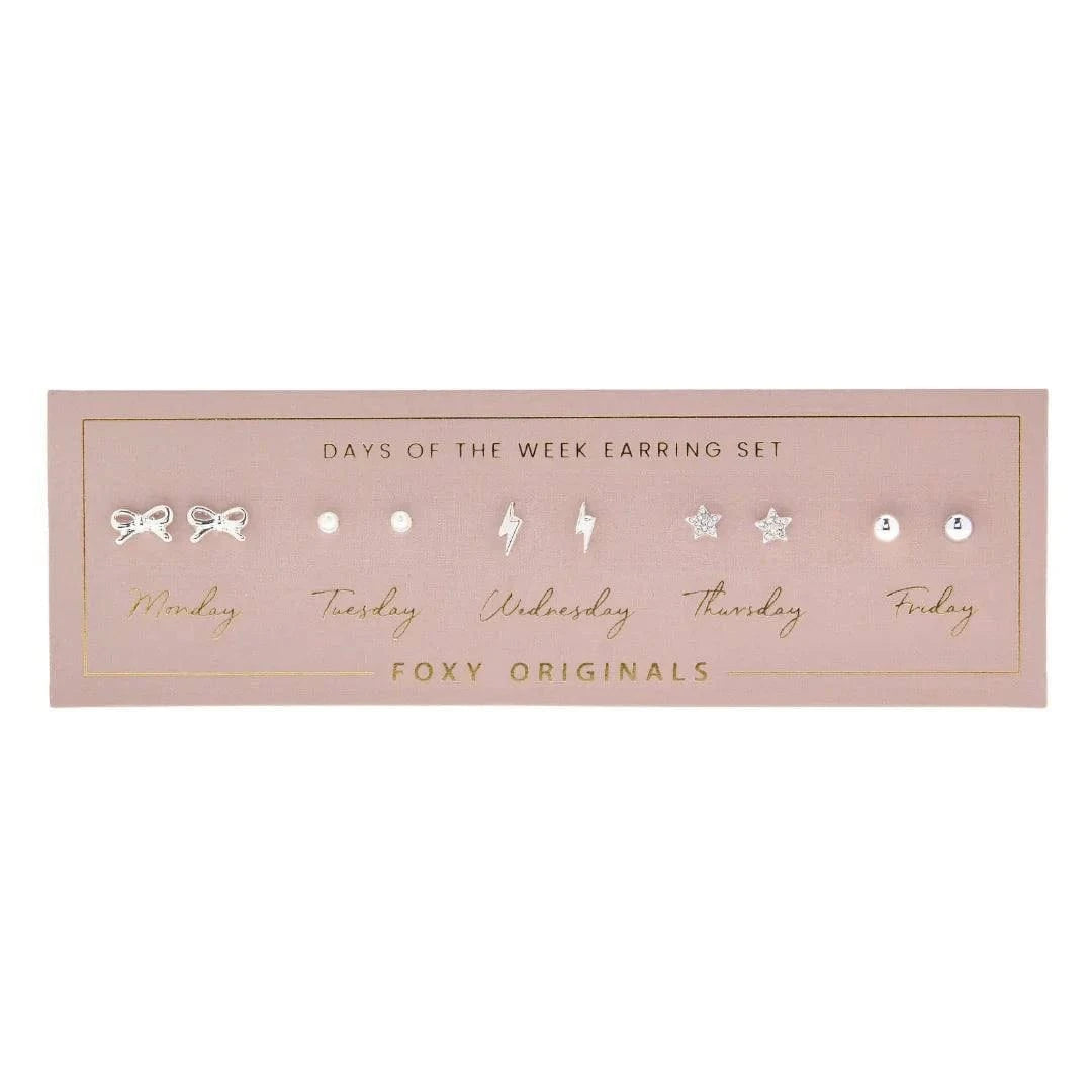 Foxy Originals Jewelry Days of the Week Earring Set available at Lemonberry Boutique Aurora